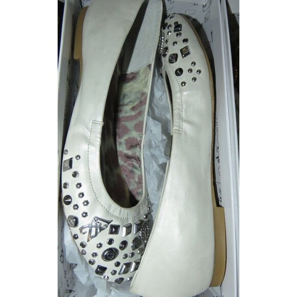 Kathy Van Zeeland Ray Me Ballerina Flats Charm Detail studded ballet flats 7.5 - Picture 2 of 5